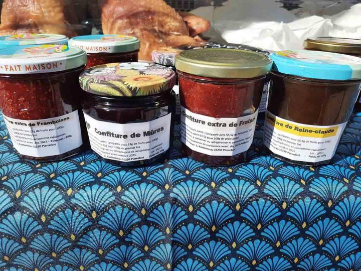 Vente de confitures maison Pierrefort